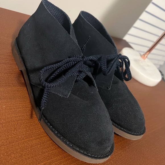 J. Crew Kid’s Black Suede Boots - Picture 1 of 5